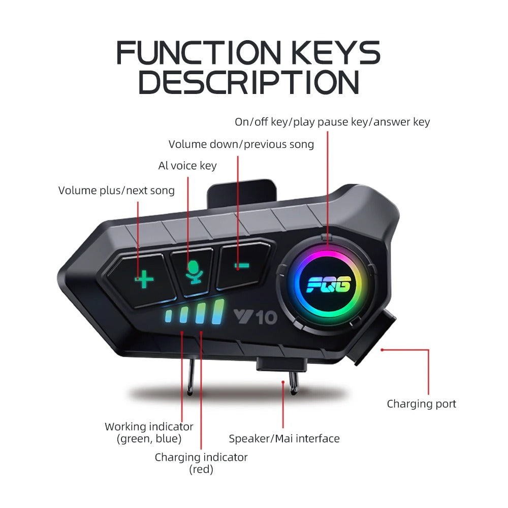 Bluetooth Motorhelm Headset
