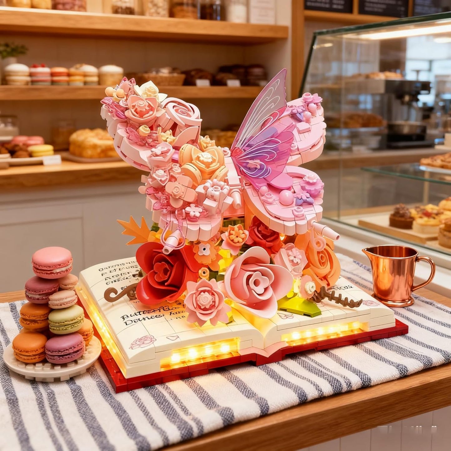 3D Bouwblok Set Vlinder Bloem LED Verlichting