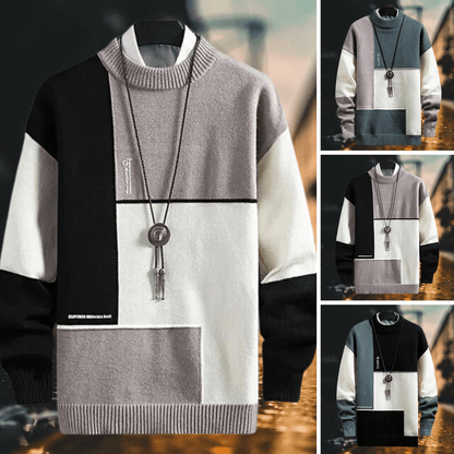 Heren Trui Multikleur – Comfortabele Gebreide Trui voor Casual en Sportief
