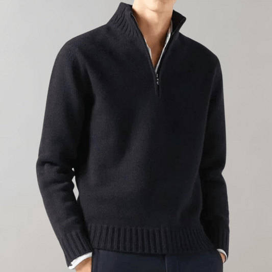 Heren Pullover met Rits – Comfortabele Trui van Ademend Materiaal voor Casual en Sportief