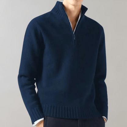 Heren Pullover met Rits – Comfortabele Trui van Ademend Materiaal voor Casual en Sportief