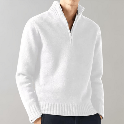 Heren Pullover met Rits – Comfortabele Trui van Ademend Materiaal voor Casual en Sportief