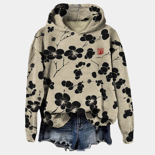 Damestrui met bloemenpatroon – Trendy gebreide trui voor dames, casual en comfortabel