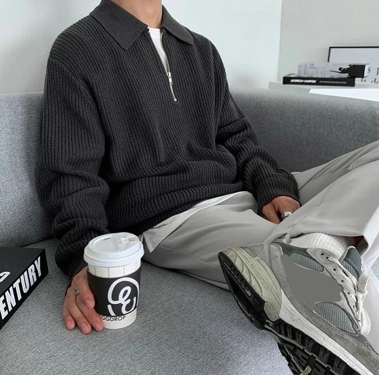 Herenpullover kwart rits – Comfortabele trui met moderne pasvorm en stijlvol design