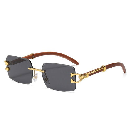 Zonnebril Unisex – Gekleurde Glazen met Goudkleurig Montuur en UV400 Bescherming