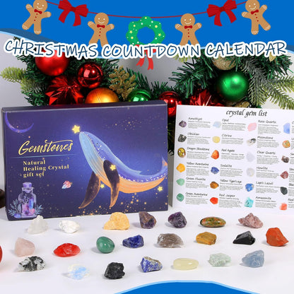 Kerst Adventskalender 2025 Edelsteen Blind Box 24 Stukken