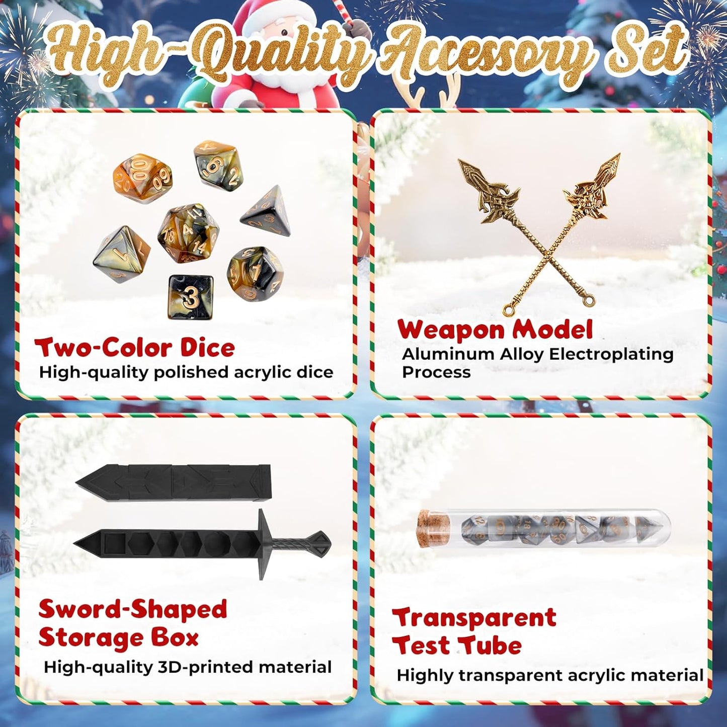 Adventskalender 2025, Überraschungswürfel-Set, Rollenspiel