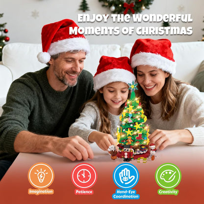 Adventskalender Kerstboom Bouwblok Set 24 stuks Licht Kit