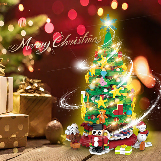 Adventskalender Kerstboom Bouwblok Set 24 stuks Licht Kit