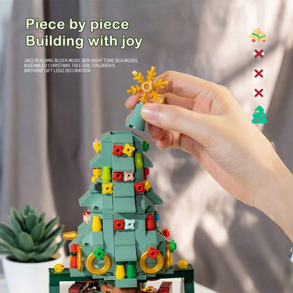 Kerstboom Bouwblok Set Muziekdoos LED Licht