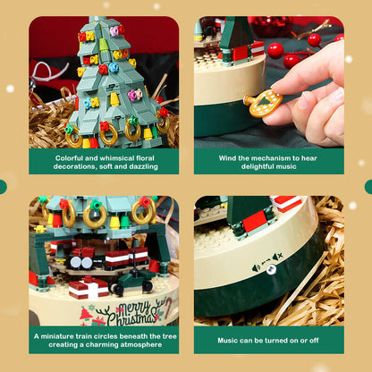 Kerstboom Bouwblok Set Muziekdoos LED Licht