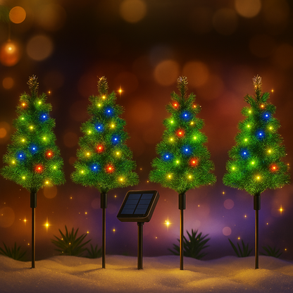 Zonne-energie Tuin Padverlichting Set Kerstboom Vorm