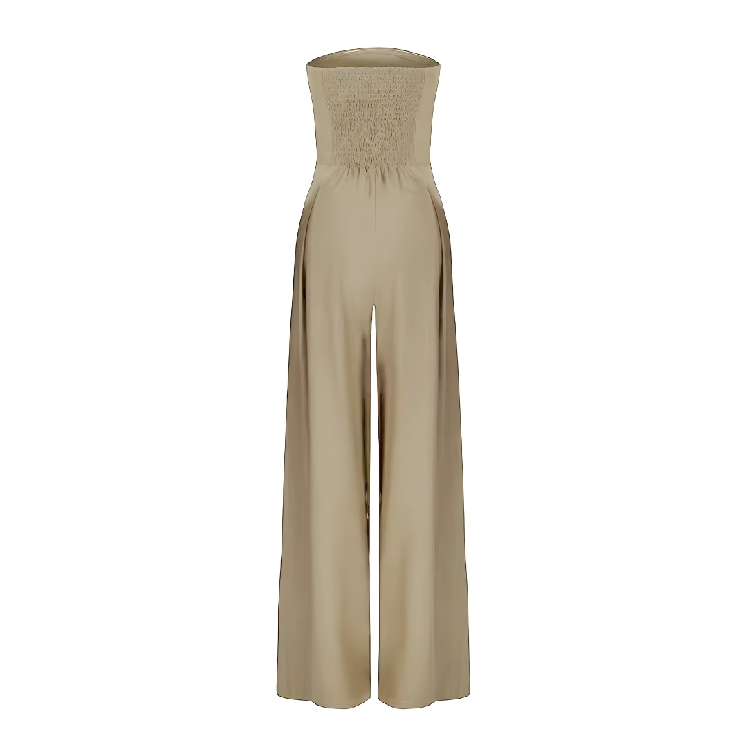 Jumpsuit strapless dames – Elegante jumpsuit zonder schouders voor feesten