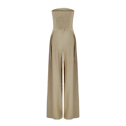 Jumpsuit strapless dames – Elegante jumpsuit zonder schouders voor feesten
