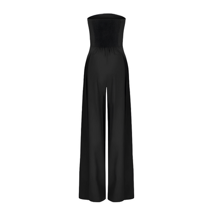Jumpsuit strapless dames – Elegante jumpsuit zonder schouders voor feesten