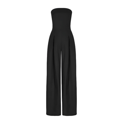 Jumpsuit strapless dames – Elegante jumpsuit zonder schouders voor feesten
