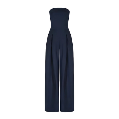 Jumpsuit strapless dames – Elegante jumpsuit zonder schouders voor feesten