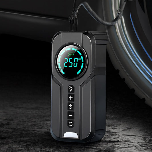 Compacte Auto Luchtpomp met Startkabel en LED Licht