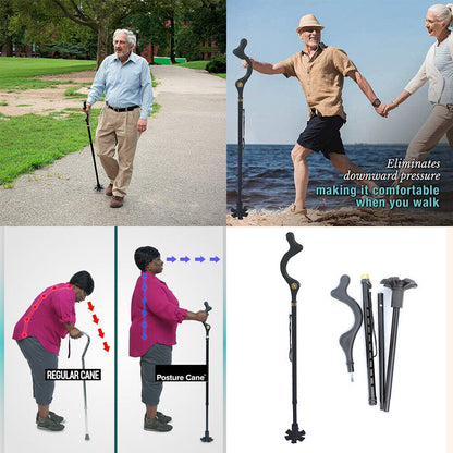 Wandelstok Senioren Lichtgewicht Verstelbaar Ergonomische Grip