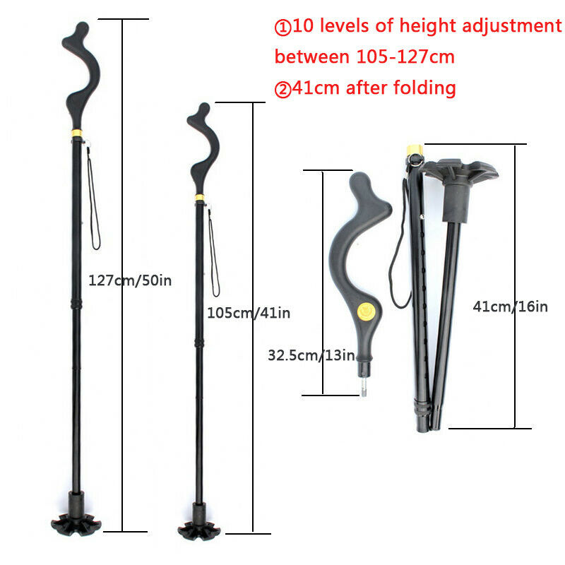 Wandelstok Senioren Lichtgewicht Verstelbaar Ergonomische Grip