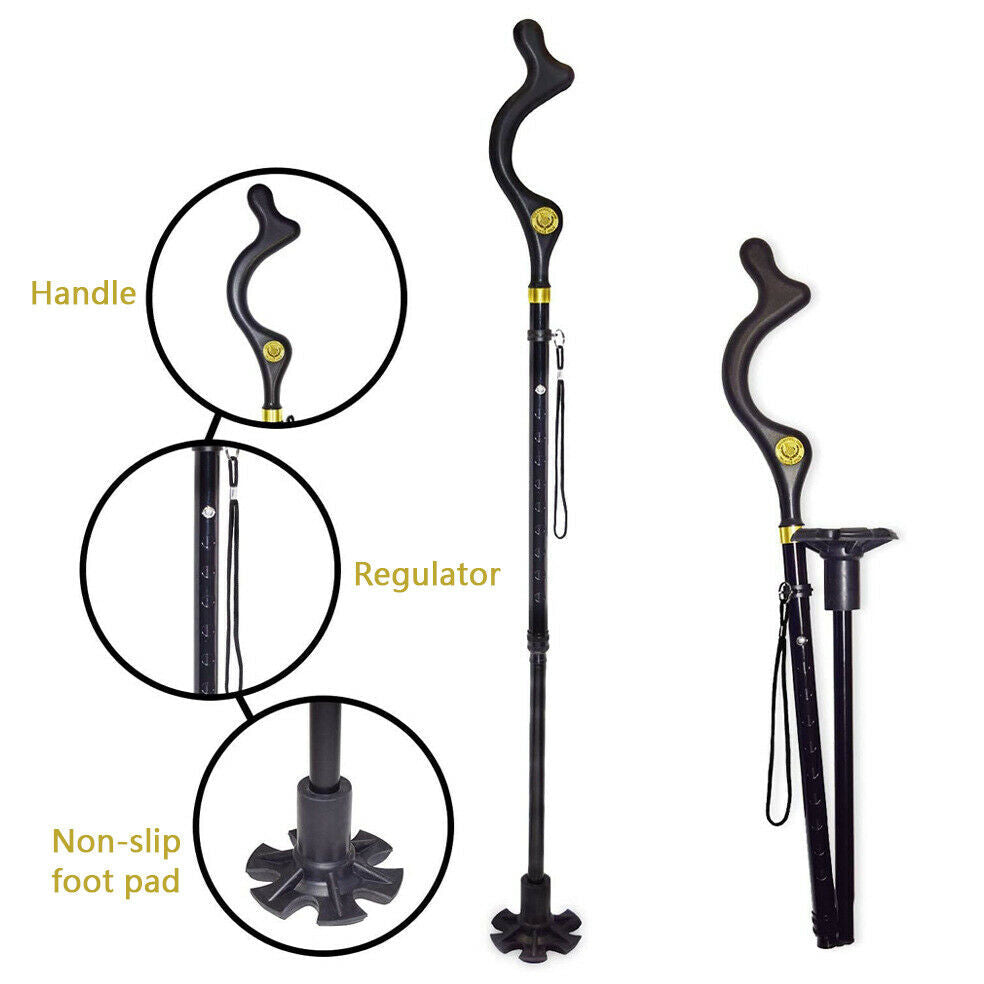 Wandelstok Senioren Lichtgewicht Verstelbaar Ergonomische Grip