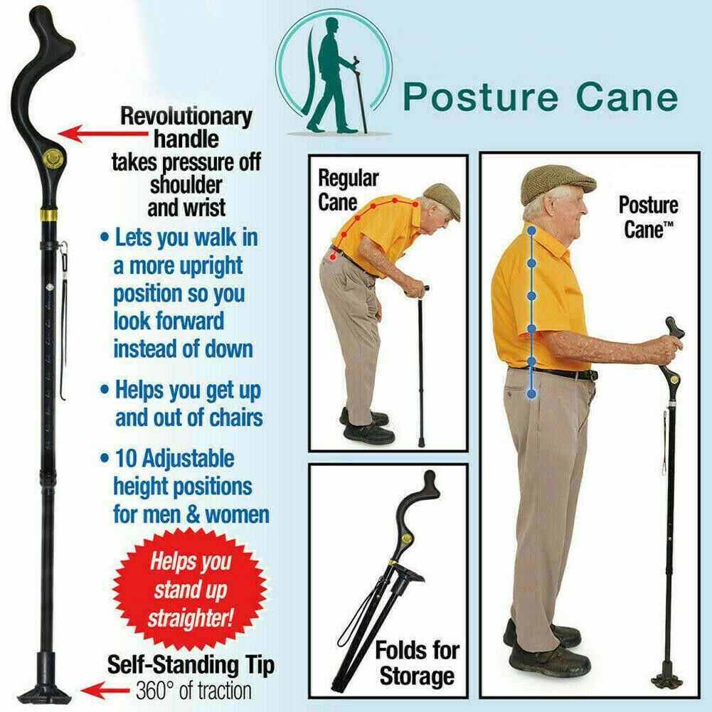 Wandelstok Senioren Lichtgewicht Verstelbaar Ergonomische Grip
