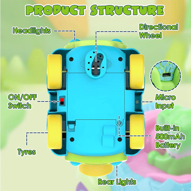 Dinosaurus RC Auto Afstandsbediening Oplaadbare Batterij Licht Muziek
