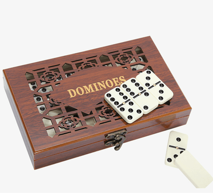 Domino Spel Opbergdoos Set Hout