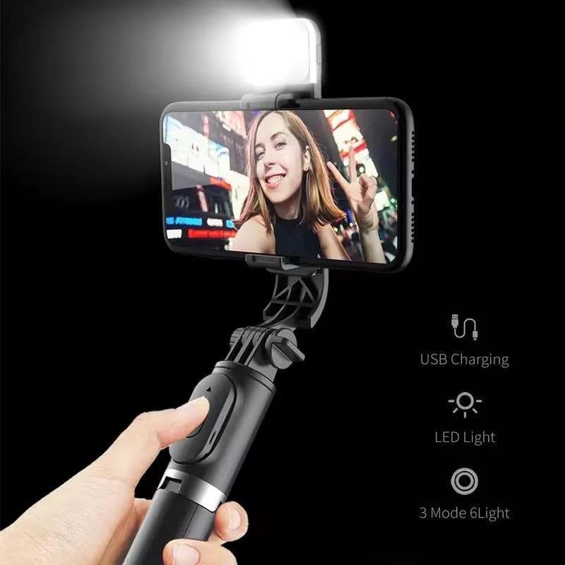 Draadloze Bluetooth Selfie Stick Met Vullicht 6 In 1