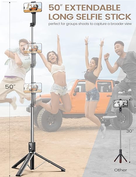Draadloze Bluetooth Selfie Stick Met Vullicht 6 In 1