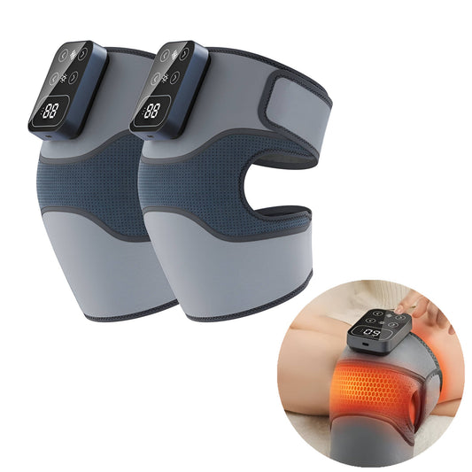Draadloze Knie Massager Met Warmte en Vibratie