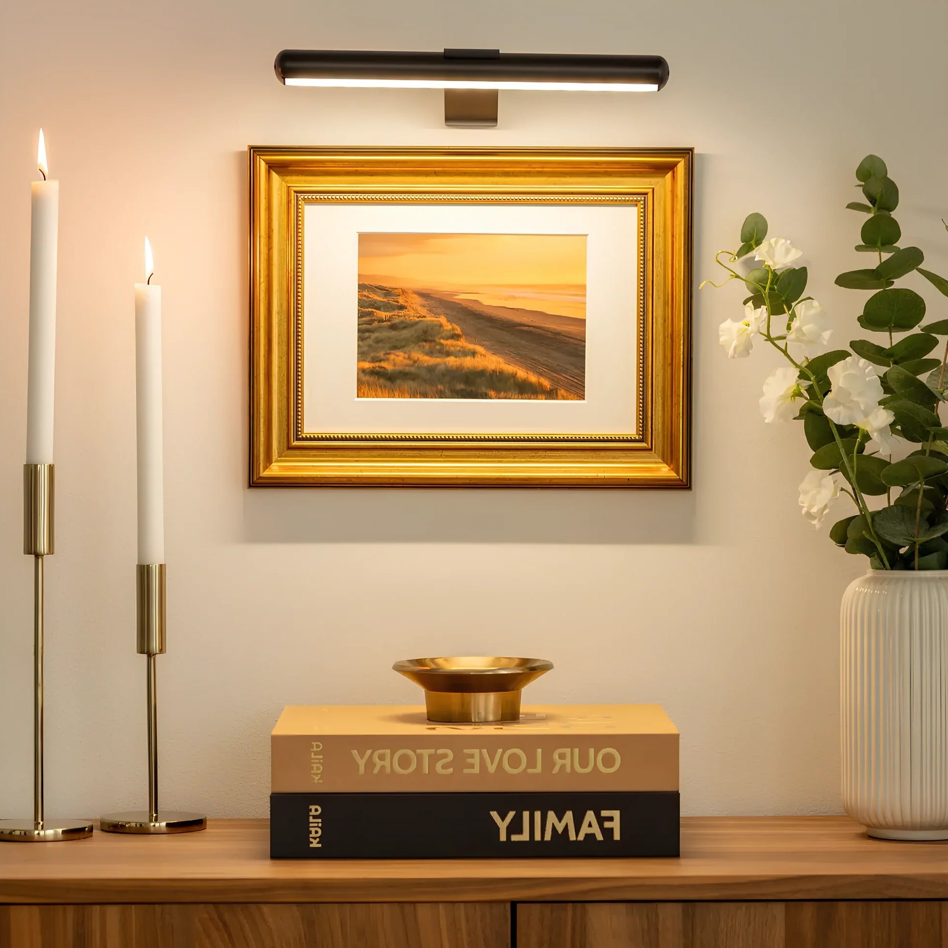 Draadloze LED Schilderijlamp Oplaadbaar Schilderij Verlichting