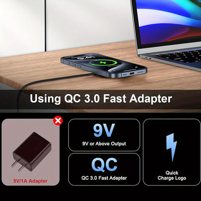Draadloze Magnetische Telefoonoplader met USB Kabel