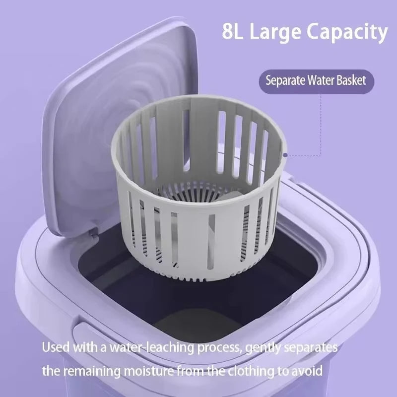 Draagbare Wasmachine met Centrifuge Mini Vouwbare Kledingwasmachine