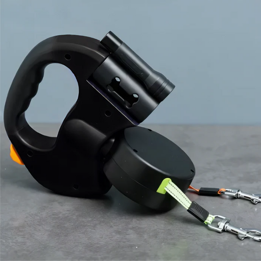 Dubbele Hondenlijn TangleFree LED Licht 360 Draaibaar