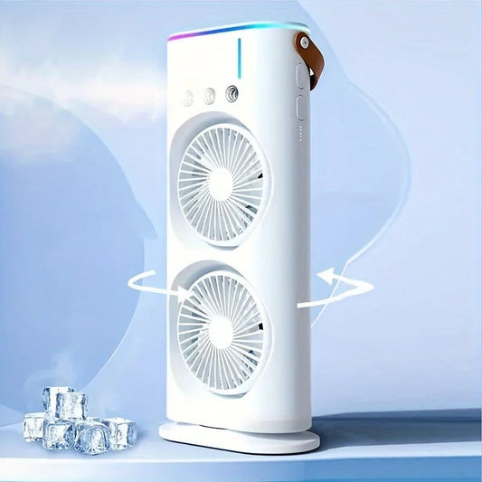 Dubbele Kop Draagbare Airconditioner Ventilator