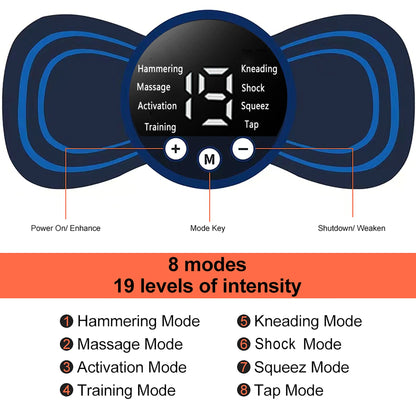 Elektrische EMS Nekmassager voor Spierontspanning