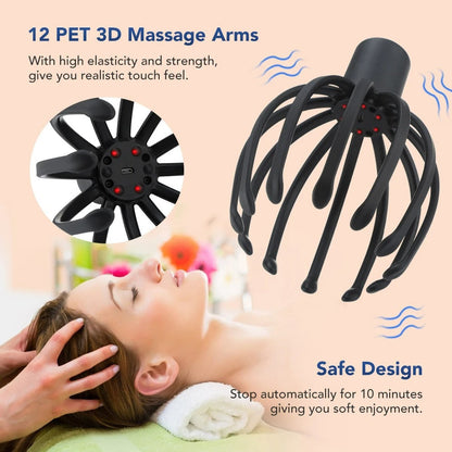 Elektrische Hoofdmassager Octopus Hoofdhuid Stressverlichting