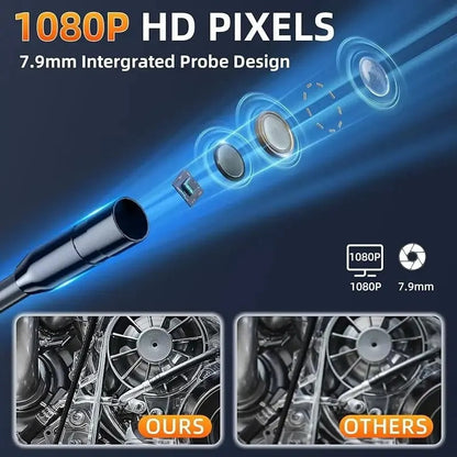 Endoscoop Inspectie Camera 1080p HD 4.3 Inch Scherm Verstelbare Lens