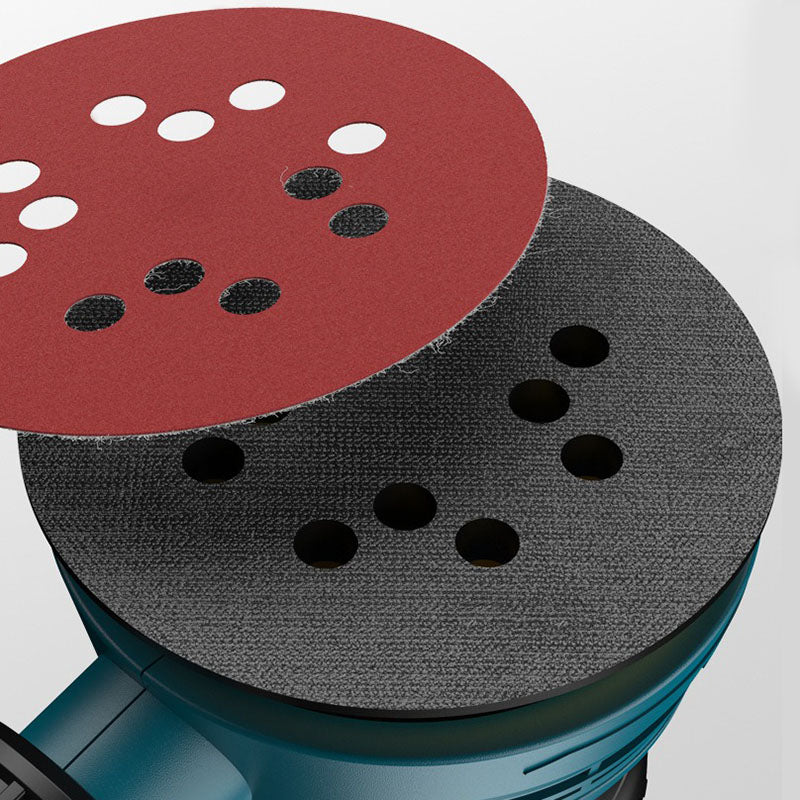 Excentrische schuurmachine 125mm met stofafzuiger en schuurpads