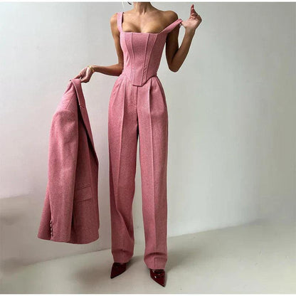 Hosenanzug Dames – Elegante Maatwerk Pasvorm & Luxueuze Stof voor Werk en Feest