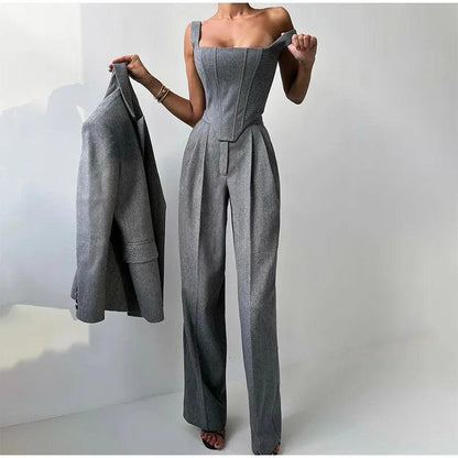 Hosenanzug Dames – Elegante Maatwerk Pasvorm & Luxueuze Stof voor Werk en Feest
