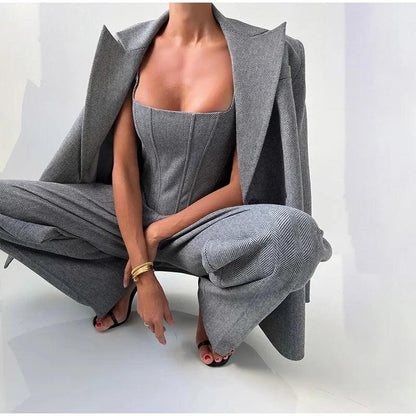 Hosenanzug Dames – Elegante Maatwerk Pasvorm & Luxueuze Stof voor Werk en Feest