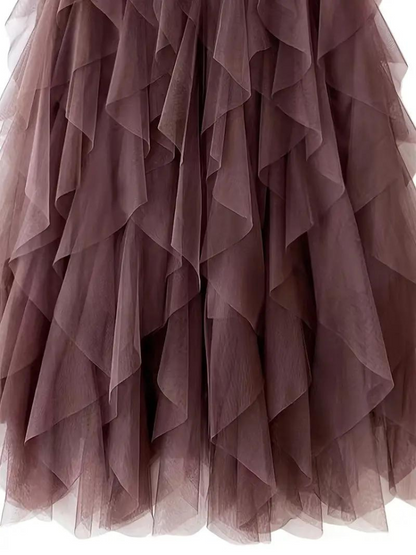 Rimpel-Mesh-Rok Dames – Elegante Rimpelrok voor Feestelijke Gelegenheden