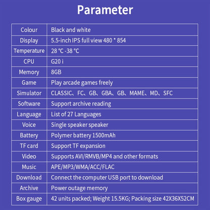 Draagbare Handheld Gameconsole Retro Videospeler Ingebouwde Spellen