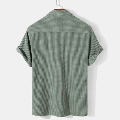 Overhemd Korte Mouwen Heren – Stijlvol Knopen Shirt van Katoen voor Casual Dagen