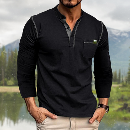 Polo Hem Heren – Casual Lange Mouwen Shirt voor Daggemak en Stijl