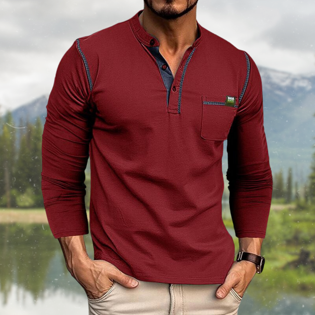 Polo Hem Heren – Casual Lange Mouwen Shirt voor Daggemak en Stijl