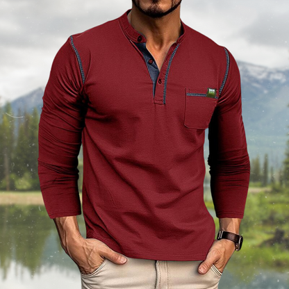Polo Hem Heren – Casual Lange Mouwen Shirt voor Daggemak en Stijl