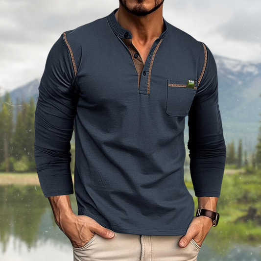 Polo Hem Heren – Casual Lange Mouwen Shirt voor Daggemak en Stijl